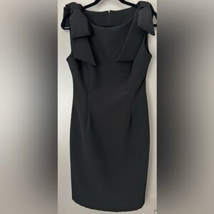 Alesia Bow Shoulder Crepe Dress